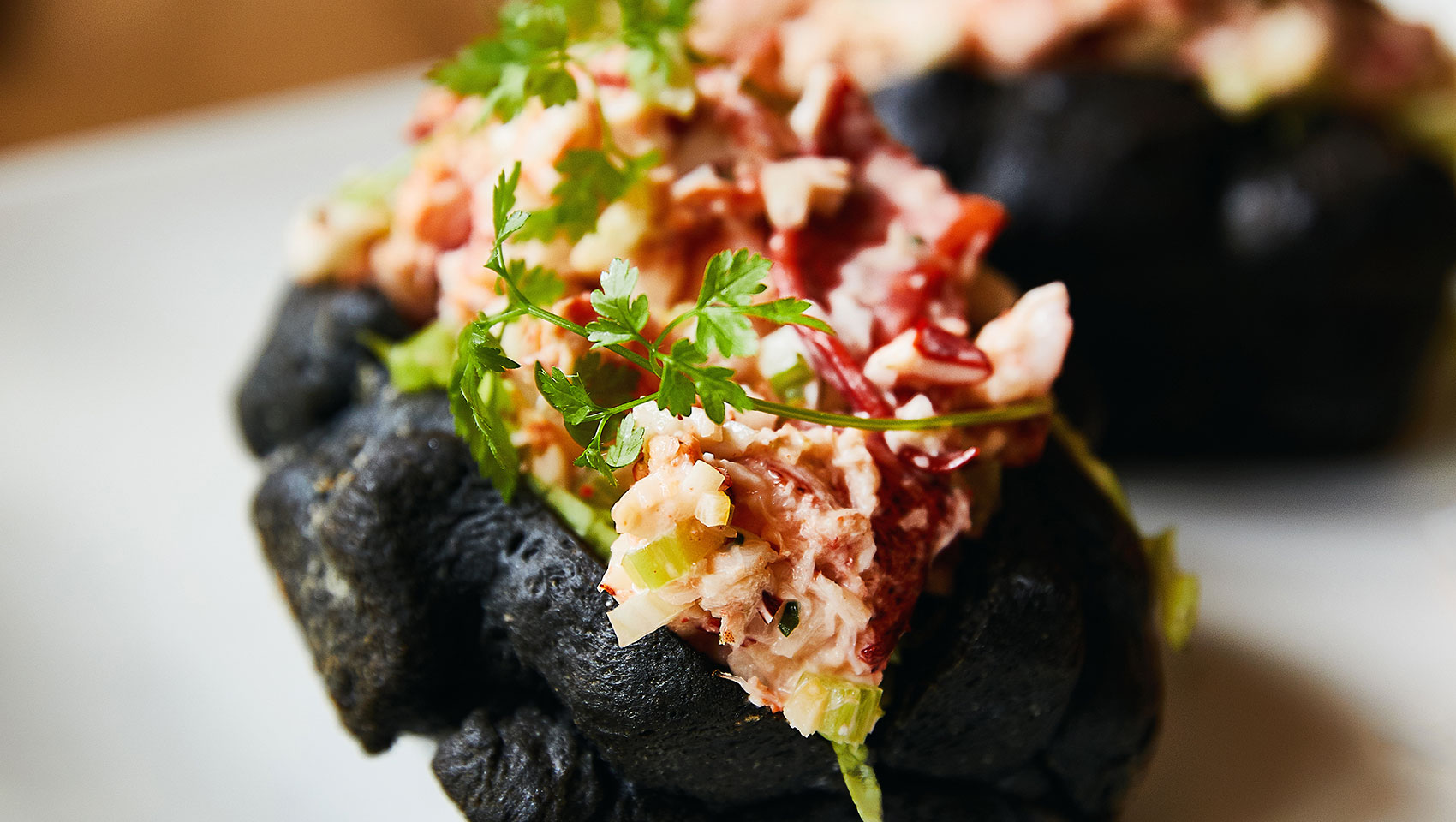 lobster roll at King Tide Restaurant at Kimpton River Place located in Portland Oregon