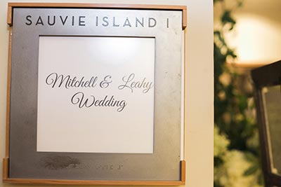 Mitchell & Leahy Wedding sign